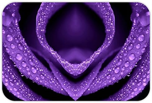 Creative Com table Style Door Mat Beautiful Rain Drops On Purple Rose Flower Doormat Size Doormat Floor Mat Indoor Outdoor Decorate Your Home