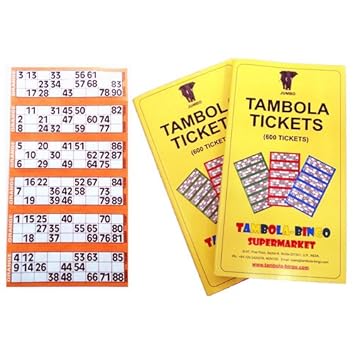Tambola Bingo Tambola Tickets: Orange Border