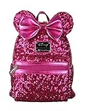 Loungefly Disney Minnie Mouse PInk Sequin Mini Backpack