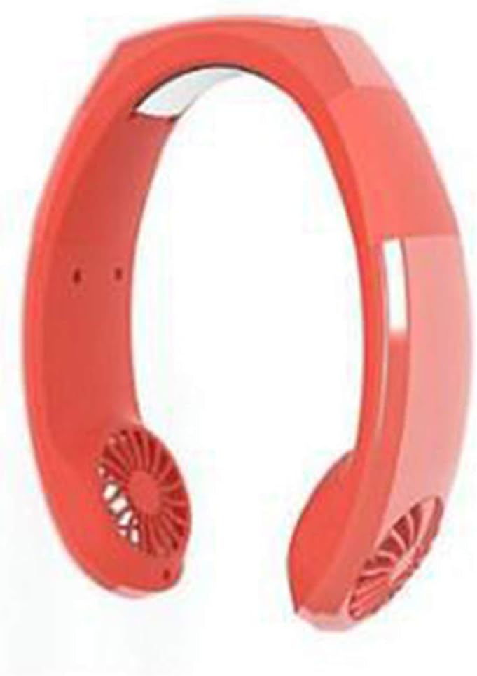 Peodelk Neck Fans-Hand Free Personal Fan,Physical Cooling Travel Fan,3 Air Modes Headphone Design Wearable Neckband Fan,Necklance Fan with USB Rechargeable 1800mAh Battery(Orange)