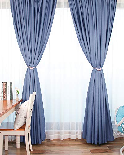 Magnetic Curtain Tiebacks Magnetic Tie Backs Curtain Holdbacks Decorative Magnet Window Hold Curtains Drape Tie Backs for Bedroom Pink 2 Pack