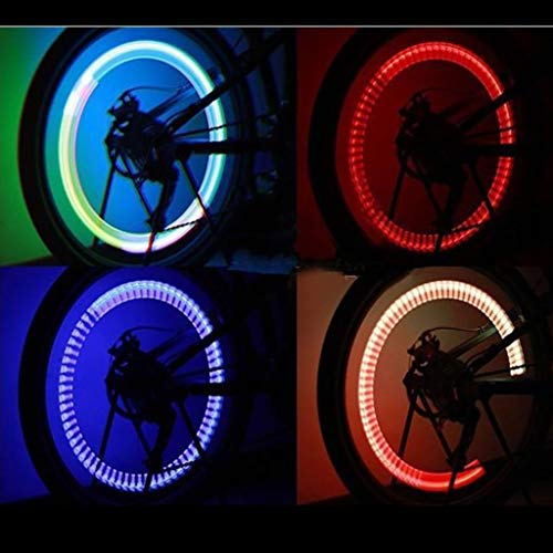 image for CapsA 2 Pcs LED Light Bicycle Accessories Tire Lamp Bike Decoration Le