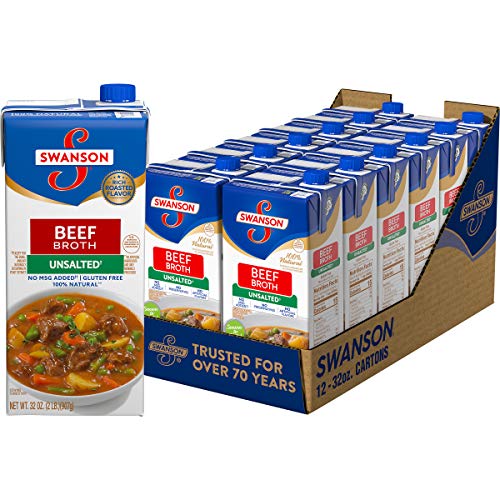 Swanson 100 Natural Unsalted Beef Broth, 32 oz. (Pack of 12) Pricepulse