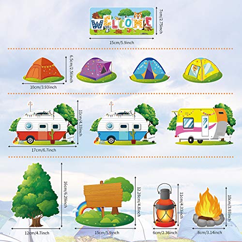Camping Bulletin Board Decoration Set Mini Tent Vintage Trailers ...