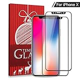 XUZOU XUZO iPhone X Screen Protector, Tempered Glass 3D Touch Compatible,9H Hardness, Bubble Free - 2 Piece