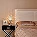 POPILION All-Match Style Romantic Atmosphere Bedroom Crystal Table Lamp,Inlaid Rhombus Crystal