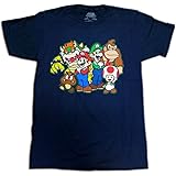 Super Mario Group Navy T-Shirt