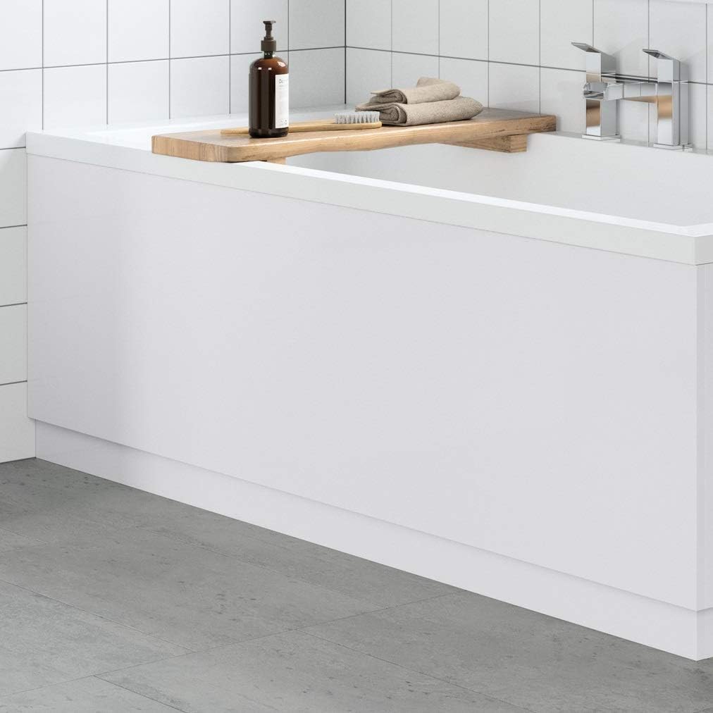 Modern Bathroom 1700mm Front Bath Panel 18mm MDF White Gloss Plinth