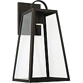 Capital Lighting 943713OZ-GL Leighton Wet Rated Minimal Emissions Design Clear Glass Outdoor LED Wall Lantern, 1-Light 7 Watt