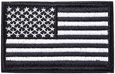 BX warehouse Tactical USA Flag Patch (black&amp;white)