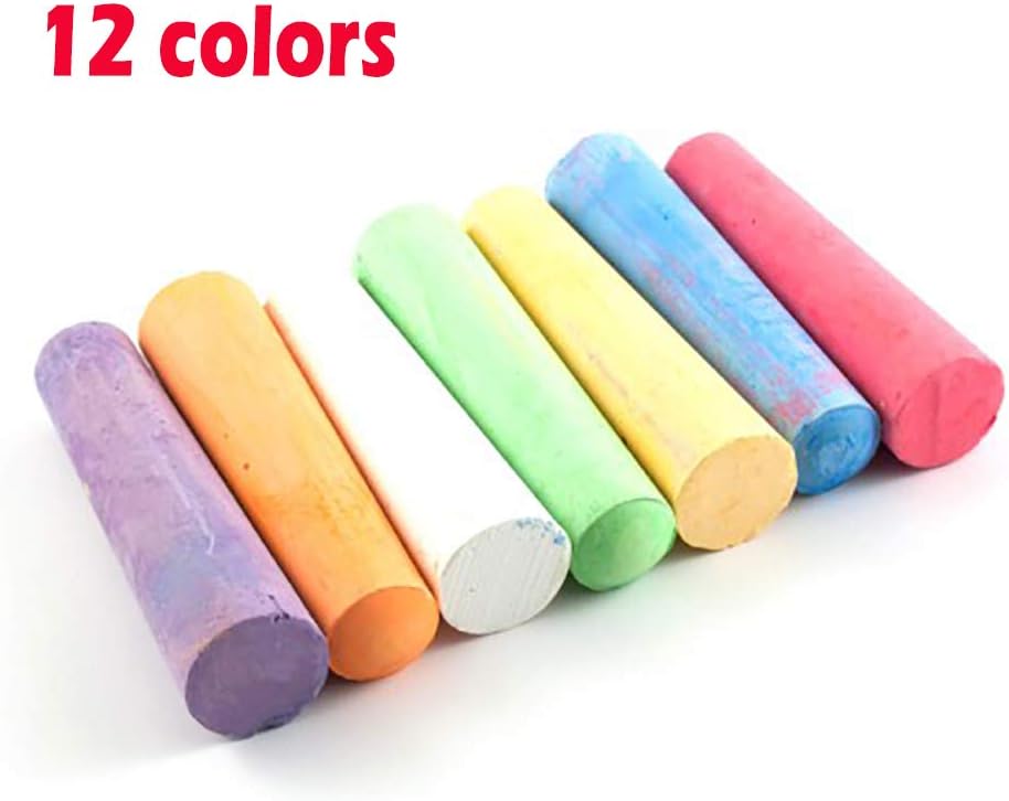 MMTX 12 Giant Pavement Chalks World of Colour Jumbo Coloured Sidewalk Chalk