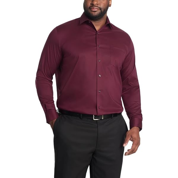 Amazon.com: Van Heusen Men's Dress Shirt Slim Fit Ultra Wrinkle Free Flex  Collar Stretch : Clothing, Shoes & Jewelry