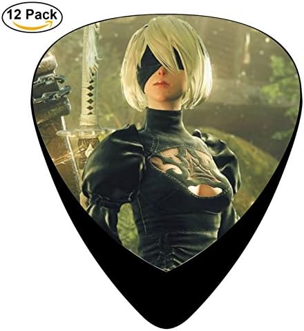 DaMuiu 12 Pack NieR Guitar Picks Music Set Keyboard Plectrum Bass