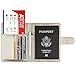 GDTK Leather Passport Holder Cover Case RFID Blocking Travel Wallet (Gold)