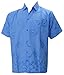 La Leela Men's Aloha Hawaiian Shirt Short Sleeve Button Down Casual Beach Party Blue