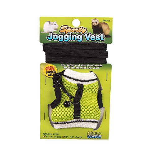 Ware Manufacturing Nylon Walk-N-Vest Pet Harness and Leash for Small Pets, Small - Colors May Vary