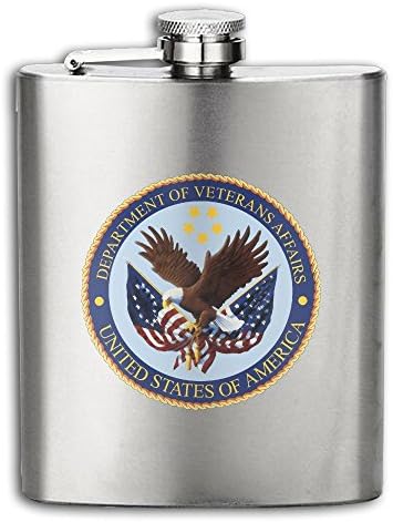 JNJ Team Veterans Day Portable 304 Stainless Steel Hip Flask Leak Proof Liquor Pocket Flagon 6OZ Bottle Alcohol