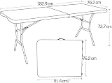 LIFETIME Essential 6 ft Fold-in-Half Table White Granite view 3