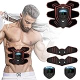 rooftree-Abs-Stimulator-Portable-EMS-Abdominal Training Device for Muscles Ab Trainer Fitness Equipment for Man and Women at Home, Office,Workouts Muscle Toner Fitness for Abdominal/Arm/Leg