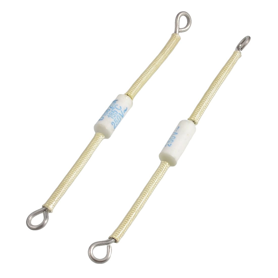 sourcing map 2 Pcs Metal Ceramic 20A 250V 185 Degree Celsius Electric Fuse Protector