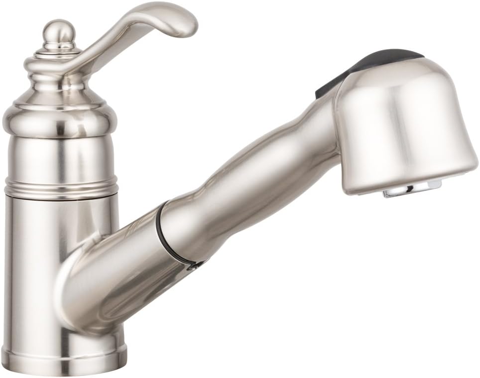 Pacific Bay Bainbridge Pull-Out Kitchen Sink Faucet (Brushed Satin Nickel)
