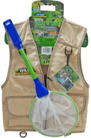 Wild Adventure 5117 Vest and Net, Nature Explorer, For Kids Ages 5 and Up, Outdoor
