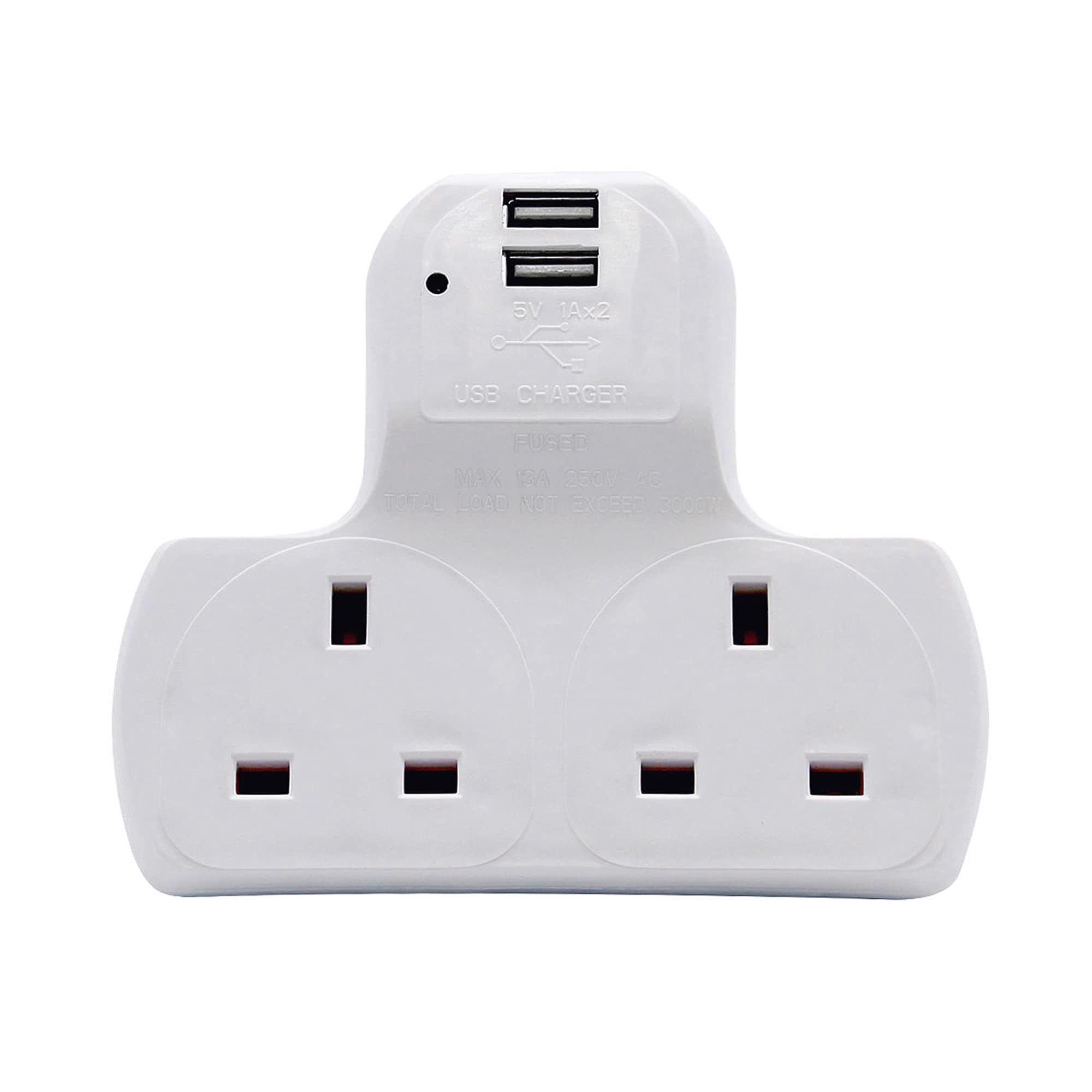 Innoteck DS-2219 2-Way 5 V 2.0 A Wall Adapter Socket - White