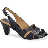 Comfortiva&reg; Neima - Soft Spots Sandals for Women &ndash; Smooth Lining &ndash; Slingback Strap &ndash; Hand-Painted Sleek Heels Black Velvet Sheep Nappa 8 W (D)