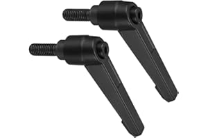 CoCud Clamping Lever Handles, M8 x 20mm Male Thread, Adjustable Quick Release Locking Rotating Bolt Knobs Black - (Applications: for Lathe Machinery), 2-Pieces