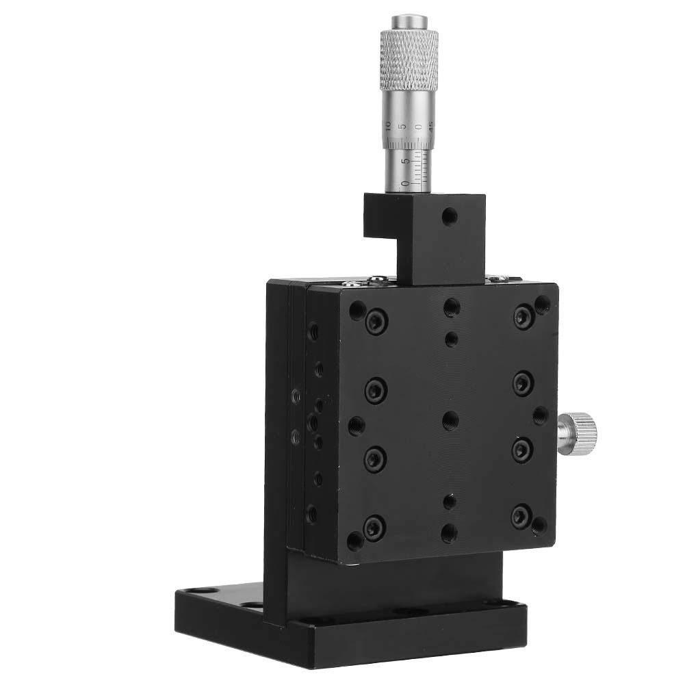 Linear Stage, 60x60mm SEMZL60-ACR Manual Slide Table Trimming Platform Linear Stage Cross Roller GuideSuitable for Laboratory Precision Inspection, Manual Linear Stages