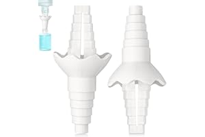 2 Pcs Bottle to Bottle Transfer Connector, Universal Bottle Emptying Kit with Funnel Adapter – Reusable, Washable, Leak-Proof