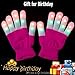 Amazer Led Gloves, Light Up Gloves for Kids and Adult Size,Finger Light Gloves for Birthday Gifts, Cool Toys for Boys Girls Glow in The Dark Gloves Light Up Party Favors-Magenta