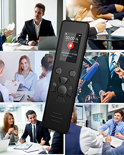 Aomago Digital Voice Recorder 32GB V619 Voice Activated Recorder for Lectures Meetings USB C Rechargeable