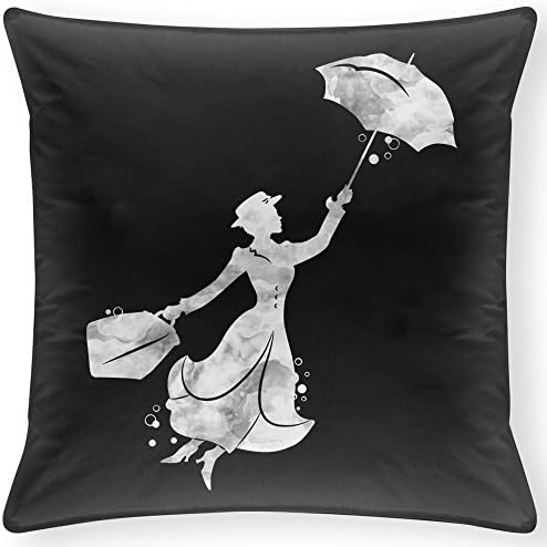 JHLKFDOODO Mary Poppins Decorative Cushion 40x40 cm Cover Pillow Case Zippered Home Decor 16X16 Inch(Twin sides)