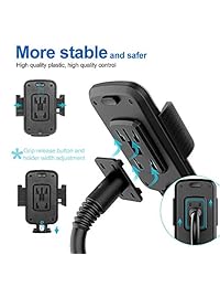 ALLVCOVER Car Phone Mount,Adjustable Gooseneck Cup Car Phone Holder Compatible with iPhone Xs XS MAX XR X 8 8Plus 7 7Plus,Galaxy S7 S8 S9 S10 S10e,Google Nexus,Huawei and More,B168