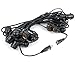 Novelty Lights 37.5 Feet Heavy Duty Light String with 25 in-Line E26 Sockets, Black Wire PVC Commercial Grade Stringer, 18