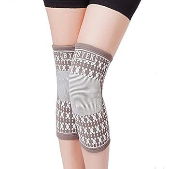 1Pair Magnetic Compression Knee Brace - Knees Support Sleeve - Natural Soft Cotton - Latex Elastic Fabric with Magnets for Sports, Sprains Strains Arthritis Sore Knees Recovery