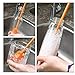 Ponnex silicone bottle brushes for cleaning - Bottle brush for narrow neck bottle / Long handle bottle brush cleaner set for hydroflask, water bottle, thermos, containers, coffee cup, sports bottle.