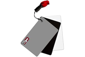 Vidpro White Balance 3 Card Set with Lanyard Strap 2"x3" Inch Grey, Black, White in Box