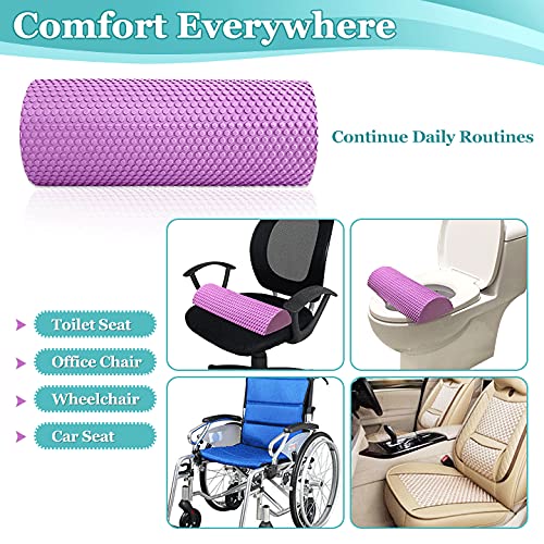 AOSSA BBL Pillow Toilet Riser, Toilet Seat Cushion for Brazilian Butt Lift Recovery, Toilet Riser Butt Pillows for Sitting Booty Pillow, BBL Post Surgery Foam Chair Seat Support Pad (Purple)