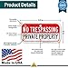 Private Property No Trespassing Sign, 6