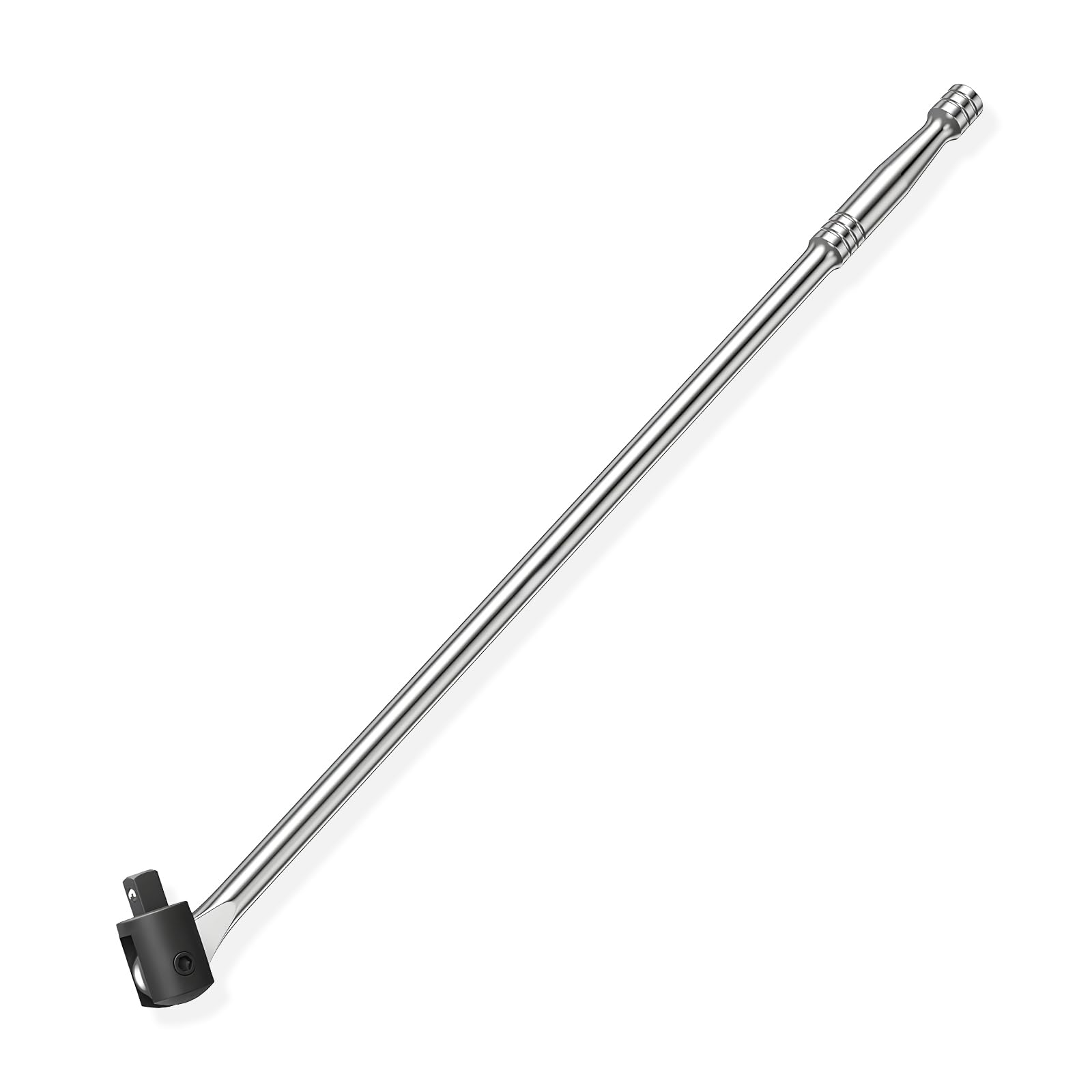 Elecbee 1/2 Breaker Bar, 1/2F Rod Socket Wrench, Breaker Bar 1/2 Inch, Strong Lever Afterburner Rod Movable Head 600mm Labor-Saving Wrench Steering Handle, Hand Tool for Wheel Nut Spanner(Silver