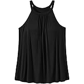 Orrpally Women Tank Tops Built in Bra Halter Tank Top Flowy Sleevless Padded Tank Top