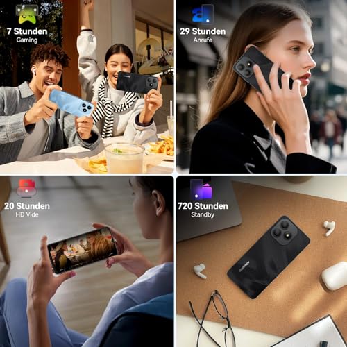 Blackview Wave 9C Handy Ohne Vertrag, 12GB+64GB/2TB TF Handy Günstig, 6.56" Android Smartphone, 13MP KI Kamera Simlockfreie Handys, 5000mAh, 4G Dual SIM/FM/IP54/GPS/3Jahre Garantie/OTG mit 1 TF