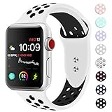DVEEZIIG Booyi Sport Band for Apple Watch 42mm 38mm, Sport Bands Soft Silicone Wristband Replacement Compatible for iWatch Apple Watch Series 4,3,2,1 Nike+,Sport,Edition-S/M M/L