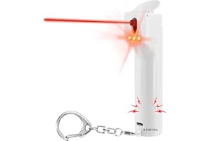 ZNYSMART 3-in-1 Personal Safety Alarm with Pepper Spray Gel for Women Self Defense Keychain, Defence Protection Tools, Refillable Cartridge, Extremely Loud 140dB Whistle, Led Flash Light, Safe Gifts for Teens