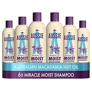 Aussie Miracle Moist Shampoo 300 ml – Pack of 6, Cruelty free