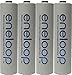 4 Pack AAA Panasonic Eneloop 4th Generation NiMH Pre-Charged Rechargeable 2100 Cycles Batteries + Free Battery Holder