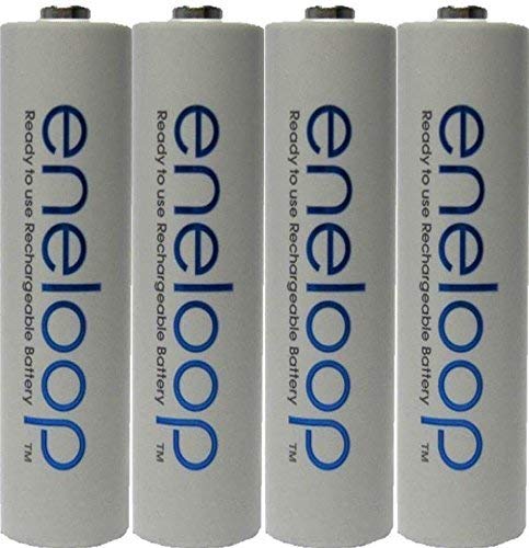 4 Pack AAA Panasonic Eneloop 4th generation NiMH Pre-Charged Rechargeable 2100 Cycles Batteries + Free Battery Holder
