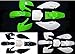 Fairing Kit Plastic Fender for Kawasaki KLX110 KX65 KLX 110 KX 65 Suzuki DRZ110 Chinese 110cc 125cc 140cc Pit Dirt Bike (Black+White)